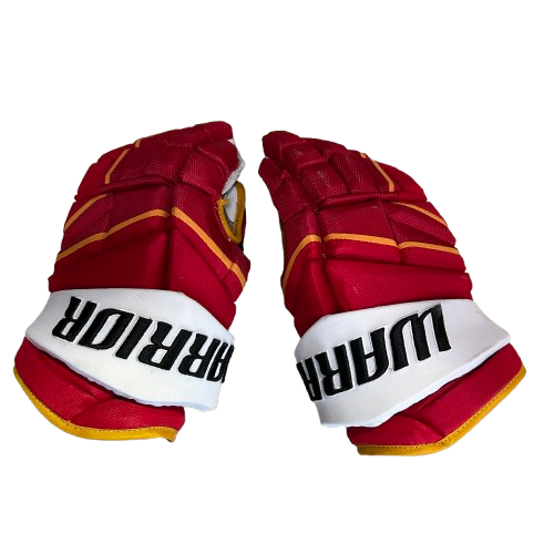Warrior Alpha LX Pro - Gant de hockey Pro Stock d'occasion (rouge/jaune/blanc)